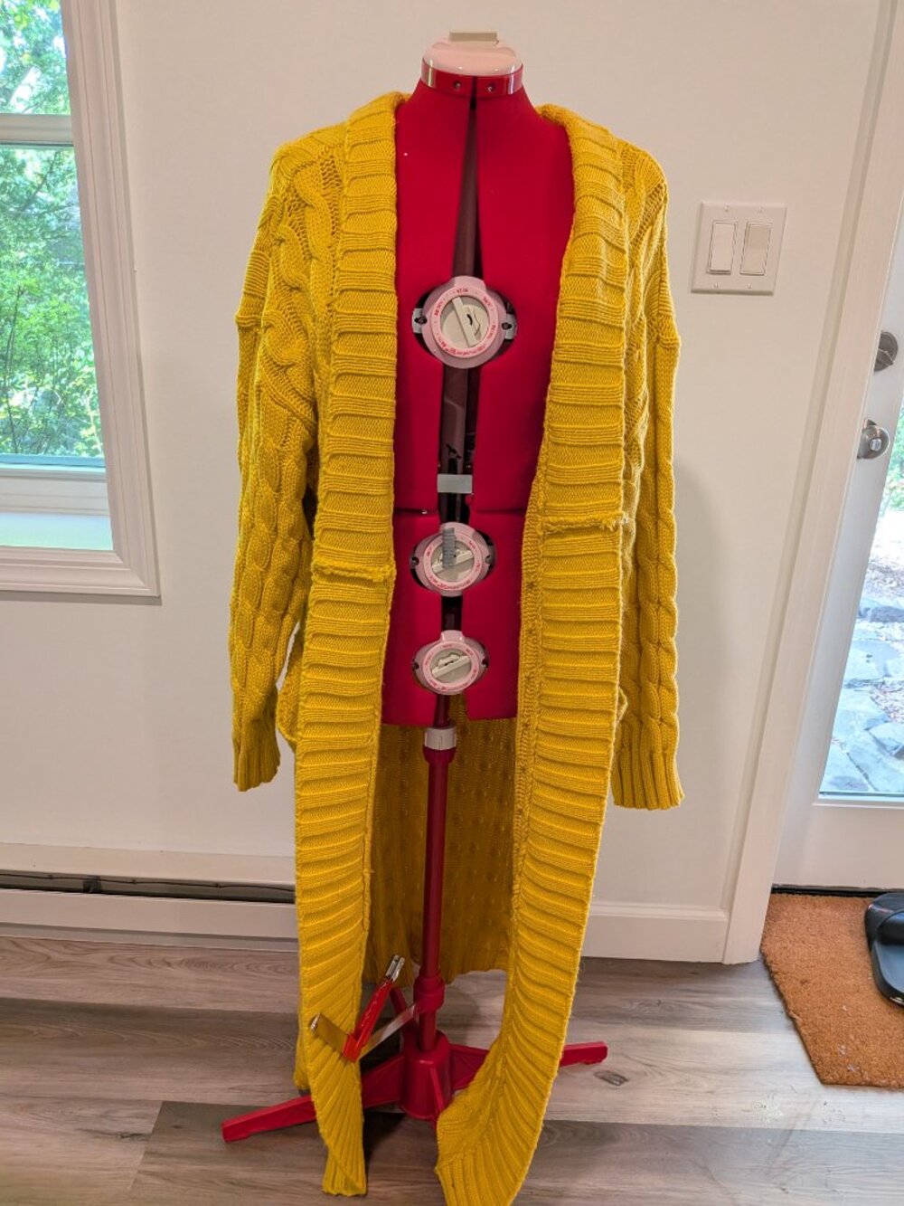 ASOS Mustard Cable Knit Cardigan